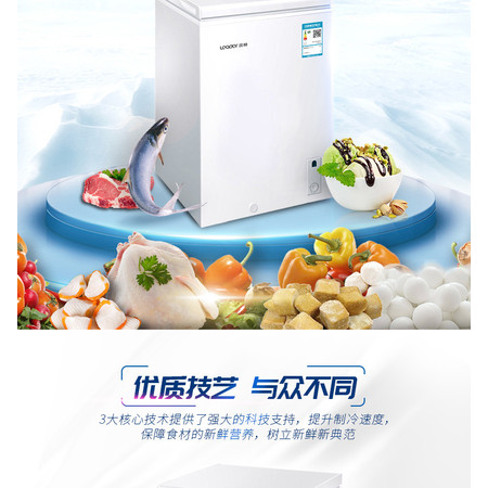 海尔/Leader/统帅 BC/BD-99TS单温卧式冷藏冷冻节能冷柜家用保鲜柜图片
