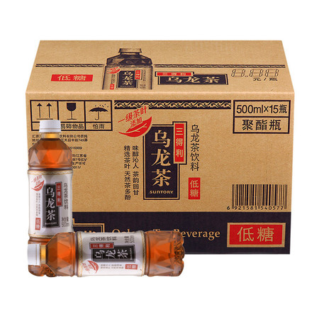 SUNTORY/三得利 乌龙茶（低糖）500ml*15瓶 茶饮料#图片