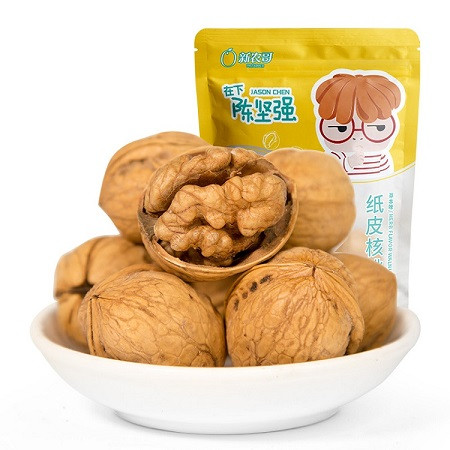 【领券满40减20元】新农哥休闲食品坚果炒货草本味纸皮核桃60g*4袋