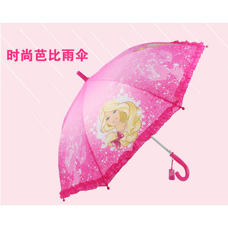  儿童雨伞长柄女童 可爱学生公主雨伞 芭比宝宝卡通晴雨伞两用图片