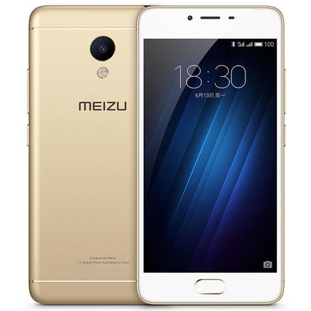 魅族(MEIZU) 魅蓝3S 4G手机 双卡双待 金色 全网通(3G RAM+32G ROM)标配