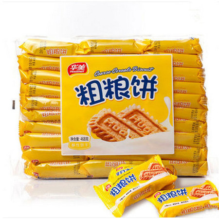华美食品 酥性饼干 粗粮饼干468g*3(生产日期到2018-5-20）