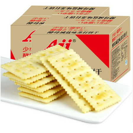 AJI酵母减盐味苏打饼干1.25kg*2礼盒零食低糖独立小包