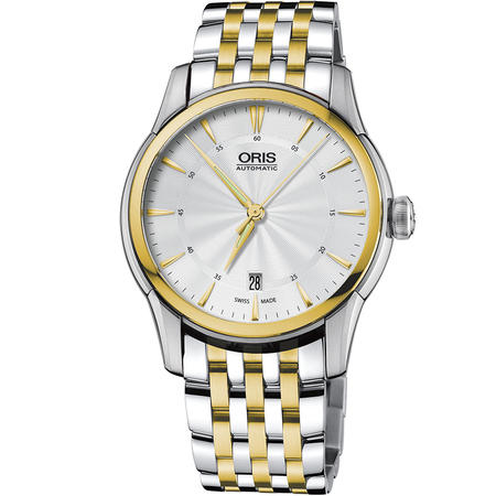 豪利时（ORIS）文化艺术家系列机械男表73376704351m 银盘间金图片