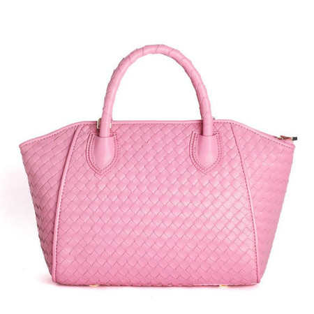 W.DIVA 欧美风时尚编织手提包 粉红色Y1400215图片