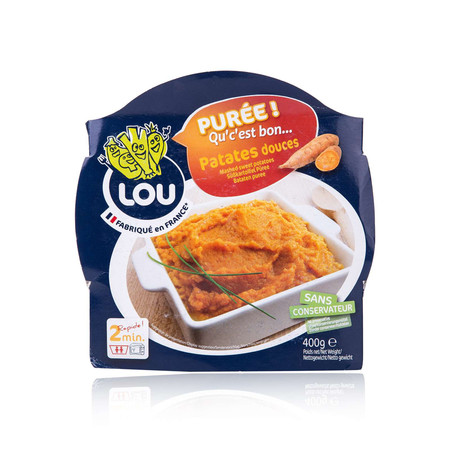 LOU露牌 法国进口 速食红薯泥/速食土豆胡萝卜泥/速食土豆泥 400g 三种口味三盒装