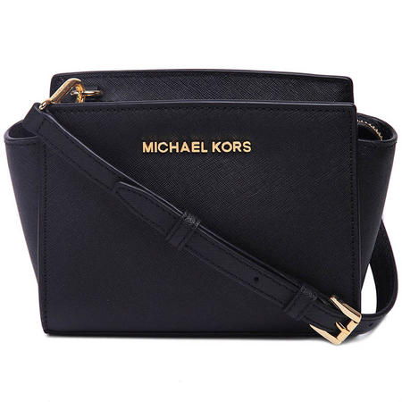 MICHAEL KORS 迈克·科尔斯 女士黑色皮革迷你斜跨包32H3GLMC1L001