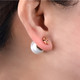 Folli Follie芙丽芙丽轻奢时尚玫瑰金珍珠造型女士耳钉耳环3E15T033RWC