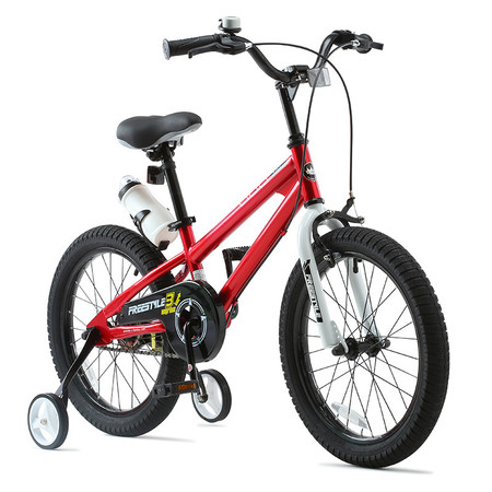优贝Royalbaby 儿童自行车 18寸男女童车 5-9岁小孩单车脚踏车钢架炫彩表演车 多色可选