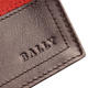 BALLY 巴利  牛皮男士红白条短款钱夹 6175045 271 巧克力色