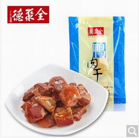 【北京馆】全聚德（中华老字号）鸭肉干 微辣多汁 120g   休闲零食  2袋包邮