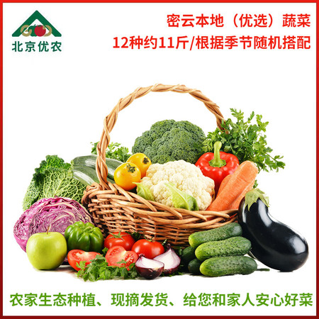  【北京优农】密之蓝天优选时令蔬菜12种约11斤  邮政农品