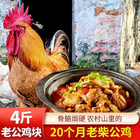 密水农家 【北京优农】跑山散养约600天大公鸡 老公鸡块图片