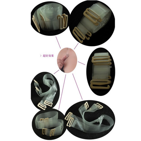 高弹性透明肩带隐形肩带内衣带加宽文胸带金属扣防滑防过敏肩带