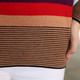 贝龙羊绒 新款 女士圆领羊毛衫 修身条纹毛衣针织衫 83030