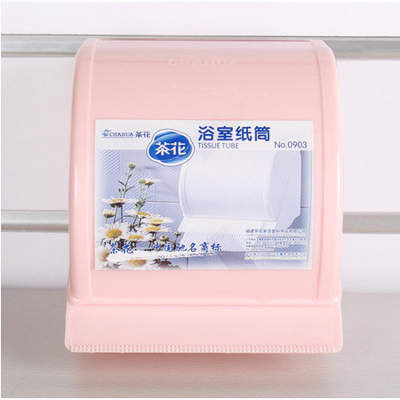 茶花0906 壁挂手纸筒纸巾筒 卫浴用品 带粘胶