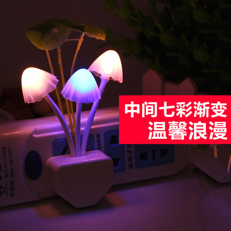 花盆小夜灯 感应灯 壁灯 夜光 插电 LED 自动光控 时尚创意 老人宝宝 卧室【多省包邮】【2只】图片