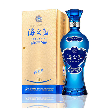  海之蓝 绵柔型白酒 洋河蓝色经典52度 375ml