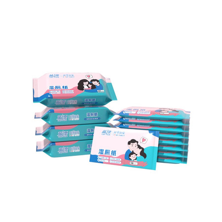 蓝漂小包湿厕纸湿巾纸 女性专用湿厕巾 42片*3包