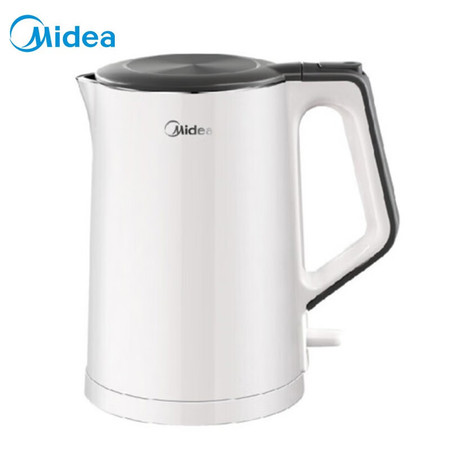 美的/MIDEA 双层防烫无缝304食品级不锈钢1.5L电水壶MK-HJ152