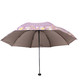 天堂伞 摩卡人生双面柔粉彩胶防紫外线三折黑杆钢骨晴雨伞