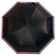 天堂伞 缎面黑胶丝印荧光反光条三折自动晴雨伞太阳伞 33223E