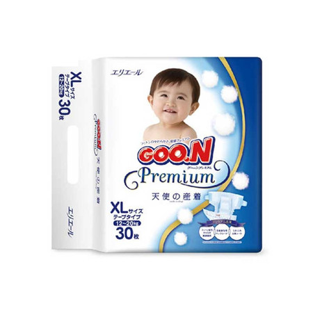 大王 GOO.N 天使系列 婴儿纸尿裤 加大号XL30片【12-20kg】图片