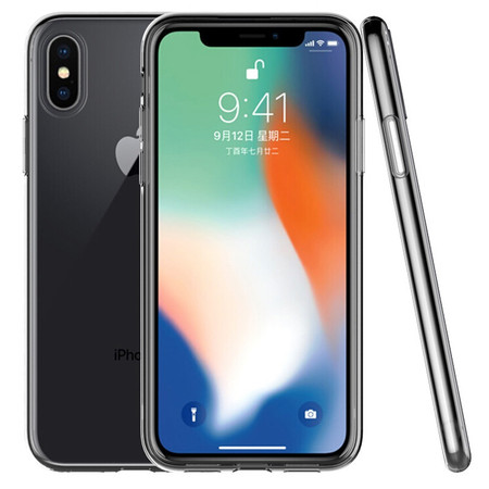 苹果 iPhone X手机壳保护套 硅胶防摔全包软壳 隐形透明图片