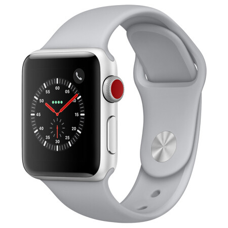 苹果 Apple Watch Series 3 苹果智能手表 GPS+蜂窝网络 38毫米 云雾灰表带图片