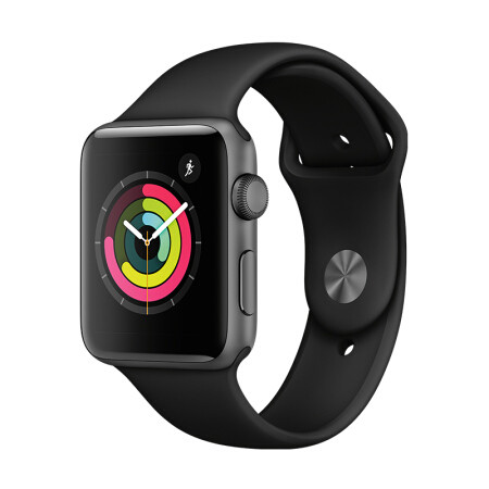 苹果 Apple Watch Series 3 苹果智能手表 GPS版 42毫米 黑色表带