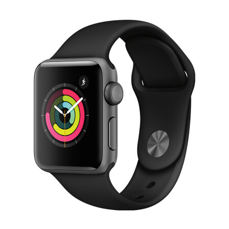 苹果 Apple Watch Series 3 苹果智能手表 GPS版 38毫米 黑色表带