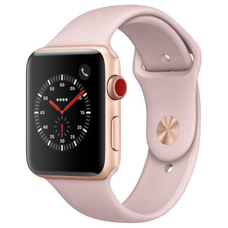 苹果 Apple Watch Series 3 苹果智能手表 GPS+蜂窝网络 42毫米 粉砂色表带