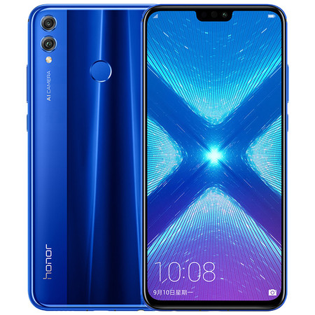 华为/HUAWEI  荣耀8x 4+64GB 全网通手机 黑色 蓝色