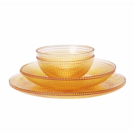 Corelle Brands康宁 晶莹系列玻璃餐具6件套进口餐具套装碗碟盘子套装图片