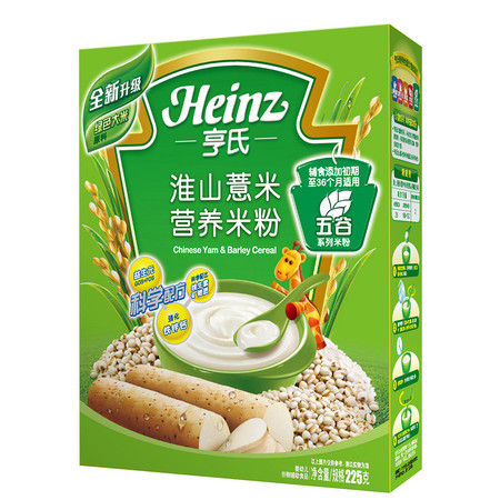 Heinz/亨氏 淮山薏米营养米粉 辅食初期-36个月 225g/盒