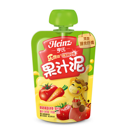 Heinz/亨氏 乐维滋2+2-苹果草莓番茄胡萝卜 120g图片