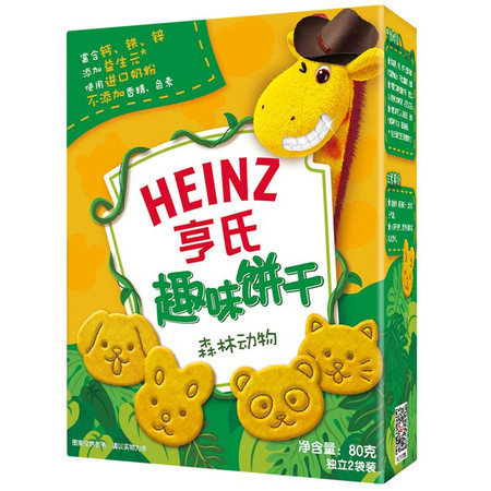 Heinz 亨氏 趣味饼干 森林动物 80g