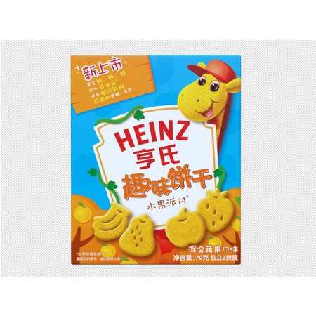 亨氏（Heinz）趣味饼干 - 水果派对70g图片