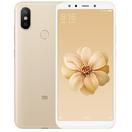 小米/MIUI 小米6X 4GB+64GB 流沙金 全网通4G手机 双卡双待 智能手机