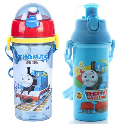 托马斯儿童吸管水杯防漏背带直饮式背带水壶不含bpa