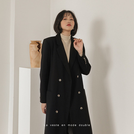 施悦名风衣女2018秋季新款韩版中长款西装外套女图片