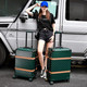 小童马 皮带款铝框拉杆箱万向轮24行李箱女韩版小清新密码箱登机箱20寸C