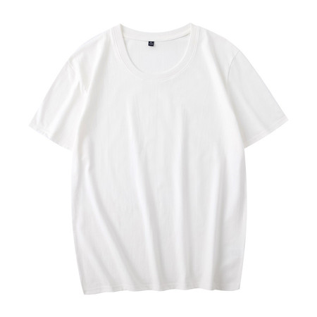 汤河之家 春夏短袖T恤男250g重磅精梳新疆长绒棉打底衫纯色圆领短袖基本款