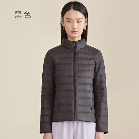 施悦名 2021新款平湖白鸭绒90绒立领韩版平湖轻薄款羽绒服女图片