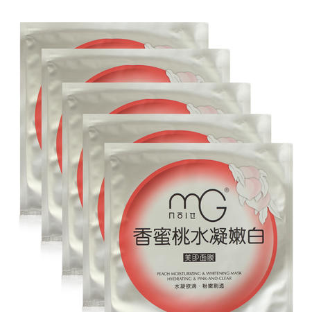 美即香蜜桃水凝嫩白面膜25g*5片图片