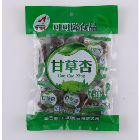 【天津特色】可可隆-甘草杏 218g*3袋