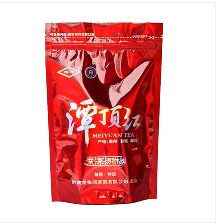 梅园茶业销售高山茶叶潭顶红拉链袋装特级红茶品质保证图片