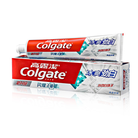 colgate高露洁牙膏冰爽劲白牙膏120g 口气清新