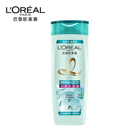 欧莱雅/LOREAL 透明质酸水润洗发露400ml 无硅油洗发水露控油