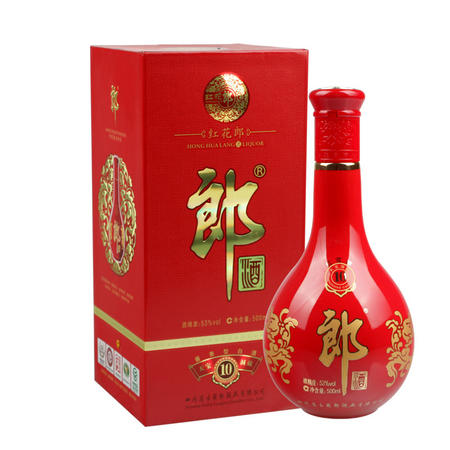 郎酒 红 花 郎 十年 陈酿 53度500ml 酱香型白酒图片